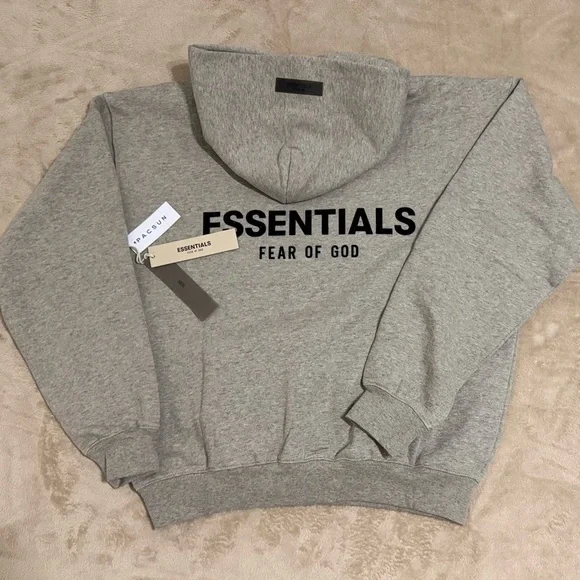 Essentials Dark Oatmeal Hoodie - Picture 2 of 7